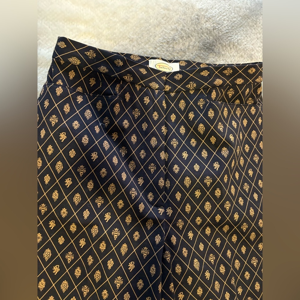 Talbots Black Pants with Tan Diamond Print - Picture 10 of 10